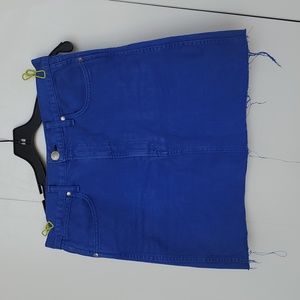 rag & bone Raw Hem Denim Skirt